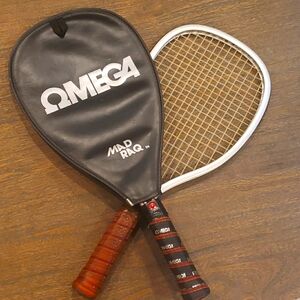 2 Racquetballs 1 Omega Mad Raq Racquetball Handball and one Leach